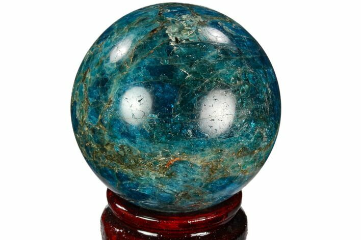 Bright Blue Apatite Sphere - Madagascar #121798